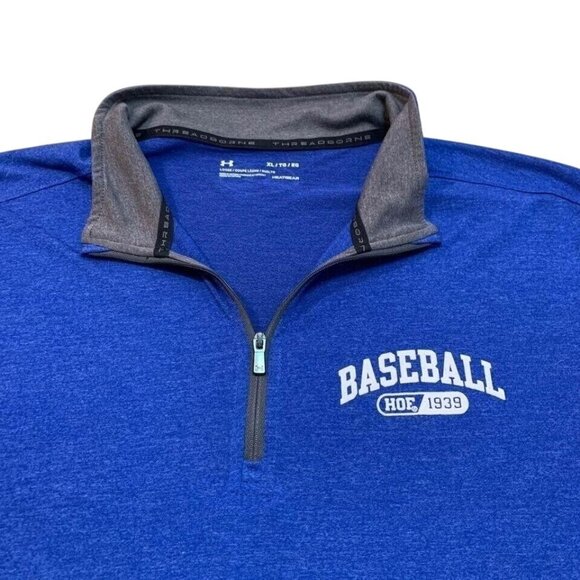 Under Armour Threadborne 1/4 Zip Pullover Men's Size XL Loose Heatgear Baseball - Picture 2 of 6